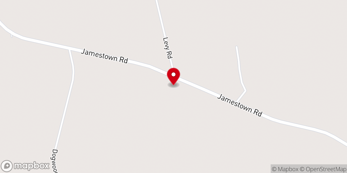 Map showing location of Jerusalem Stuckey Baptist Church