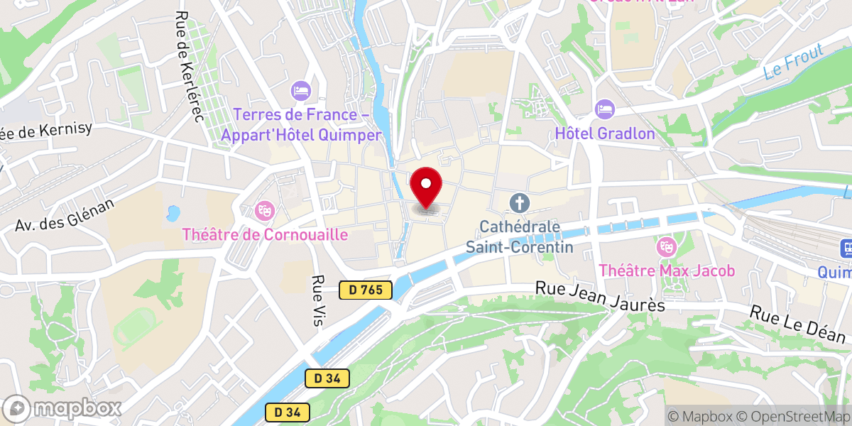 Map showing location of Les Halles Saint-François