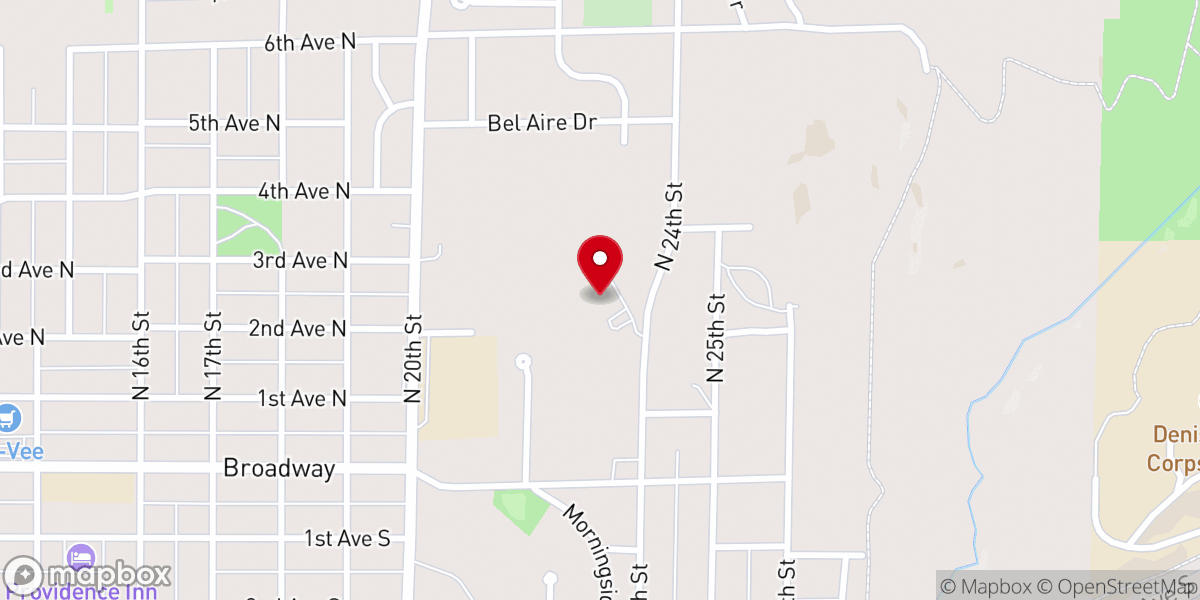 Map showing location of United Presbyterian Church Denison IA