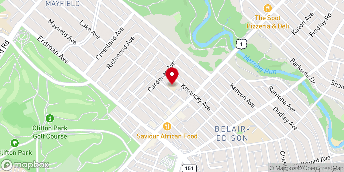 Map showing location of Saint Theresas Roman Catholic Church