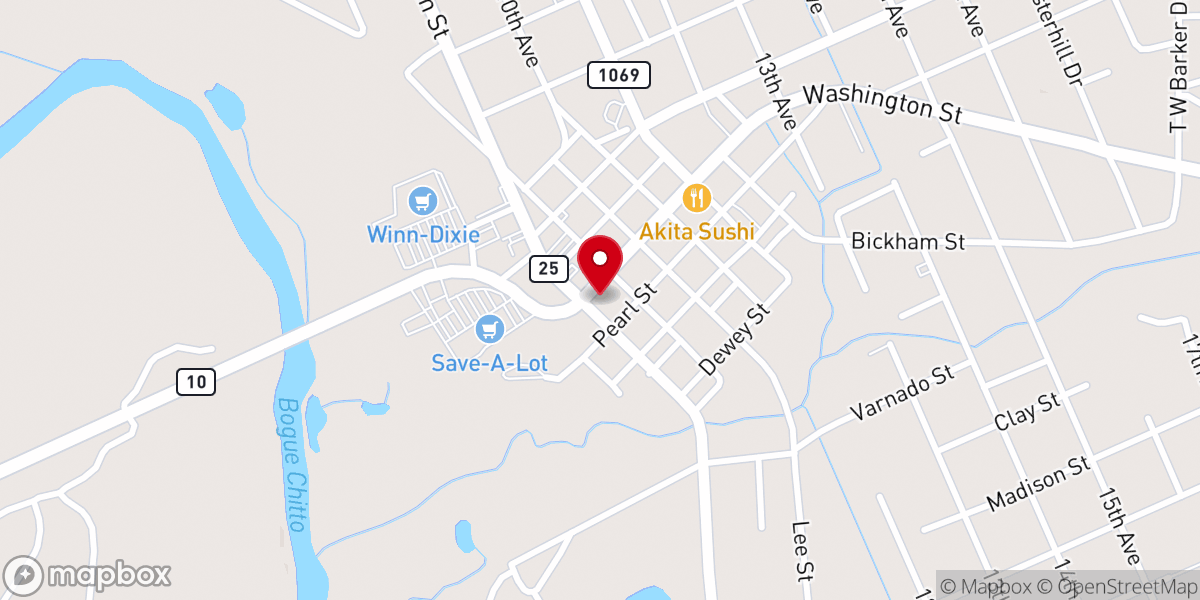 Map showing location of Washington Parish Assessors