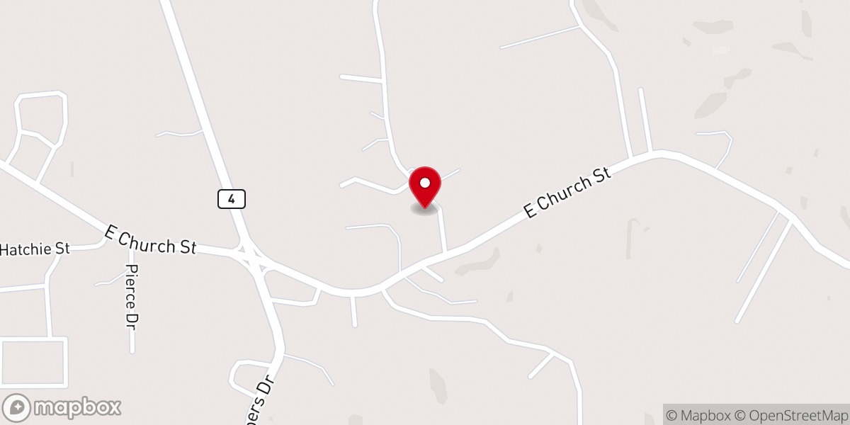 Map showing location of New Covenant Family Worship Center