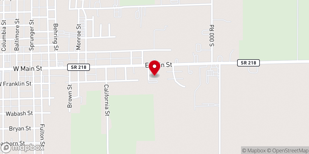 Map showing location of Bethel Brethren Church