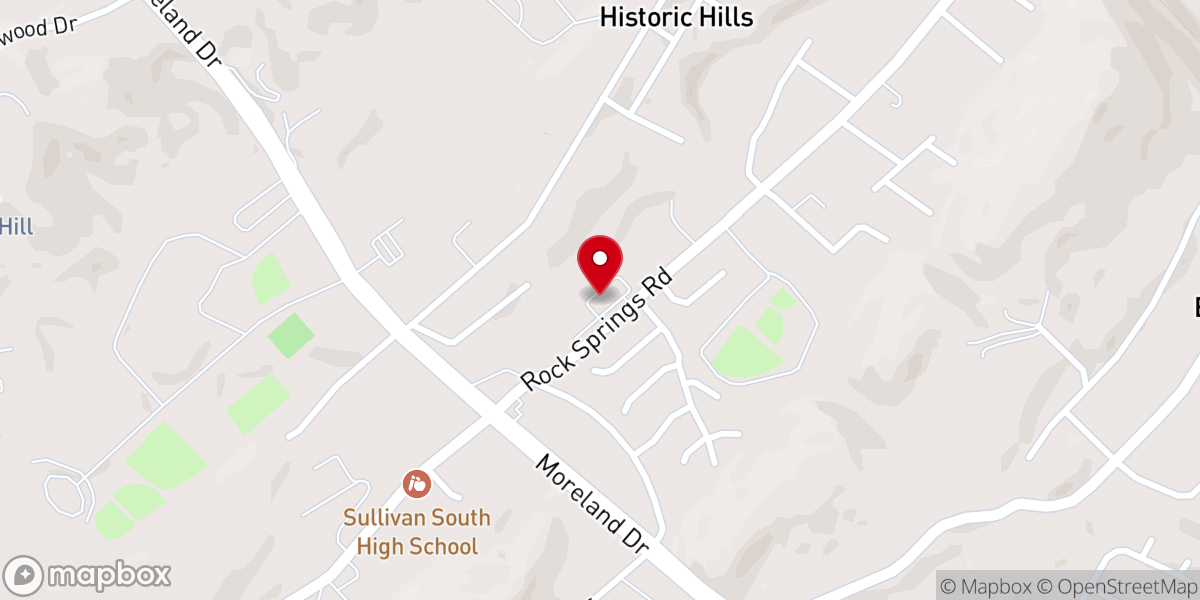 Map showing location of Heritage First Church of God