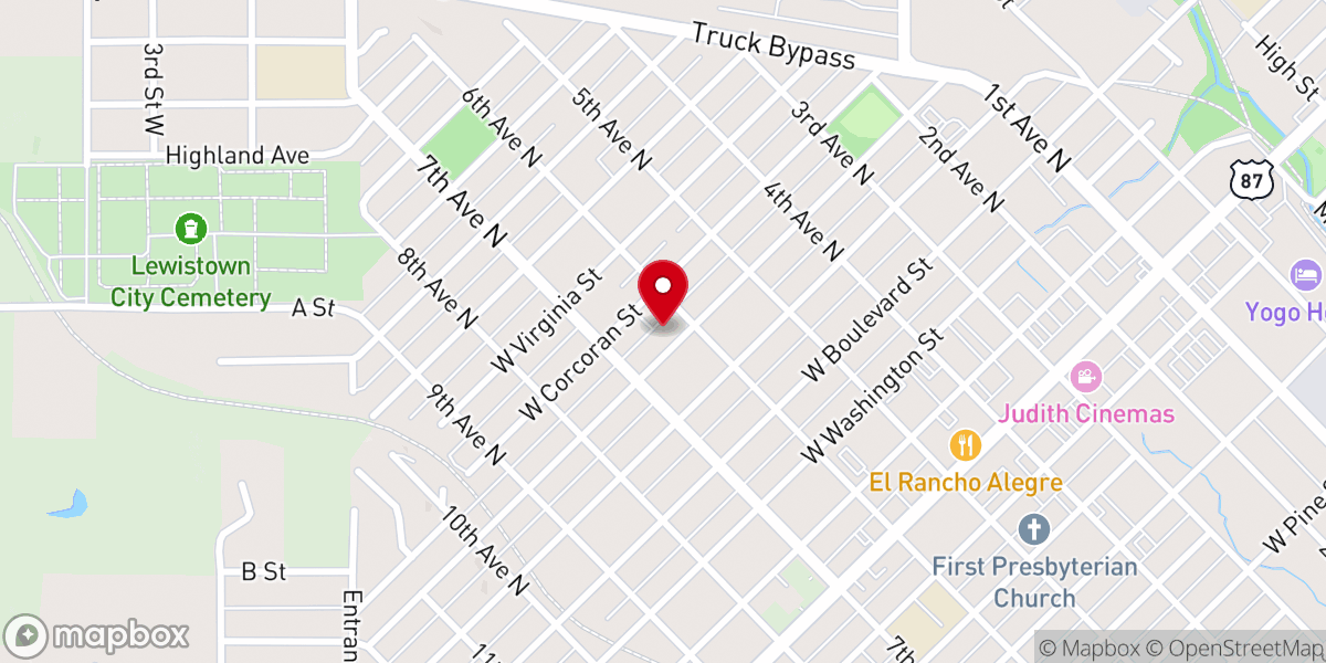 Map showing location of Zion Lutheran Church