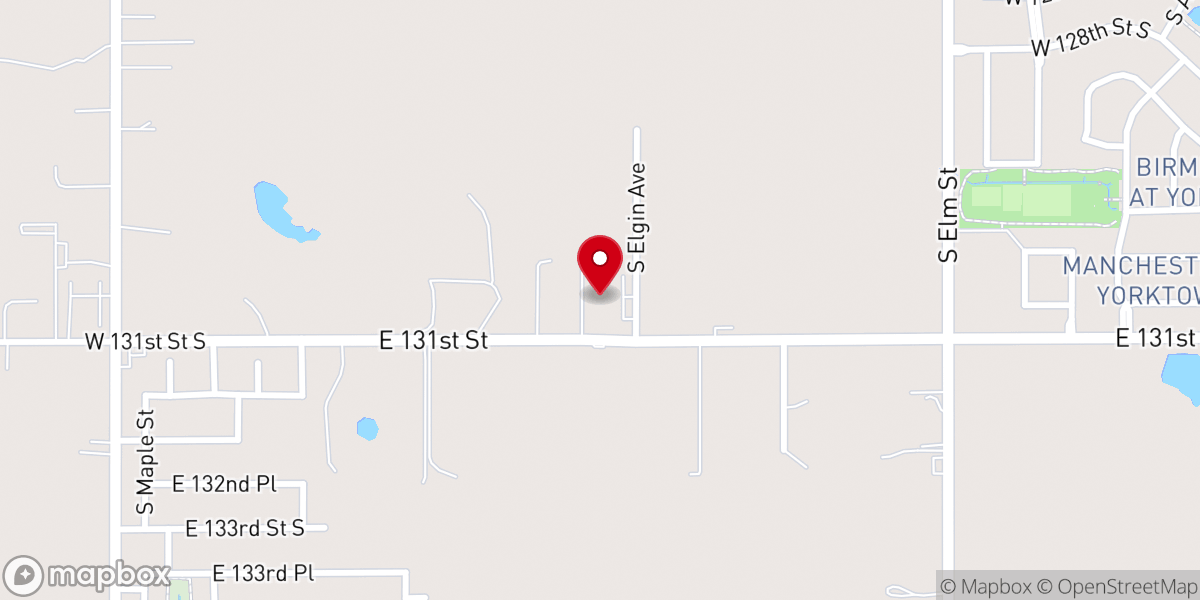 Map showing location of Southside Baptist Church