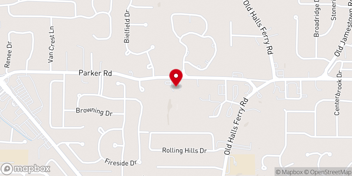 Map showing location of First Missionary Baptist Church