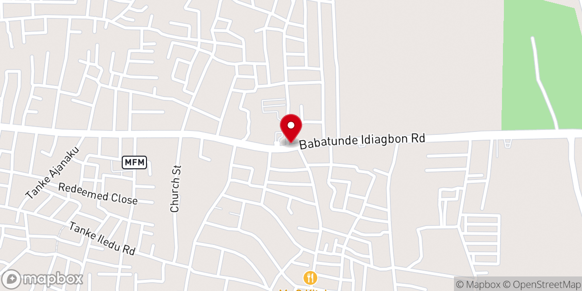 Map showing location of Bible Baptist Church
