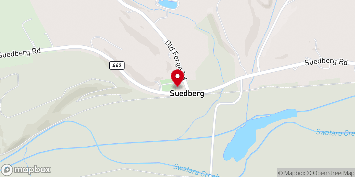 Map showing location of Suedberg Church of God