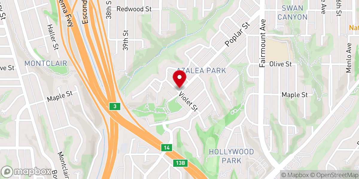 Map showing location of True Faith Baptist Church
