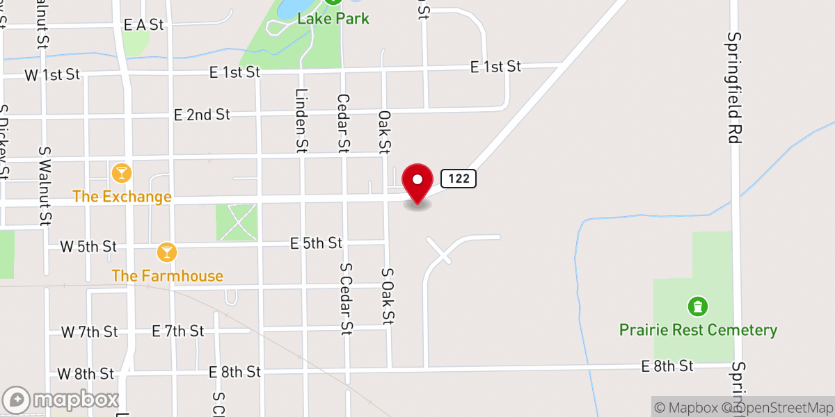 Map showing location of Crosswalk Fellowship