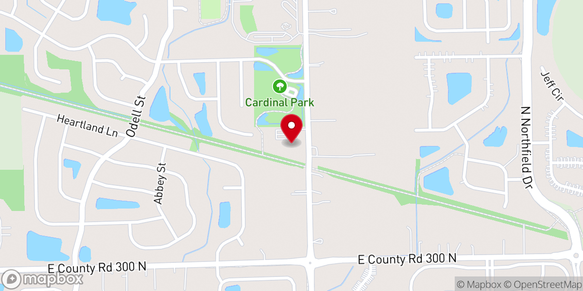 Map showing location of Brownsburg Church of Christ