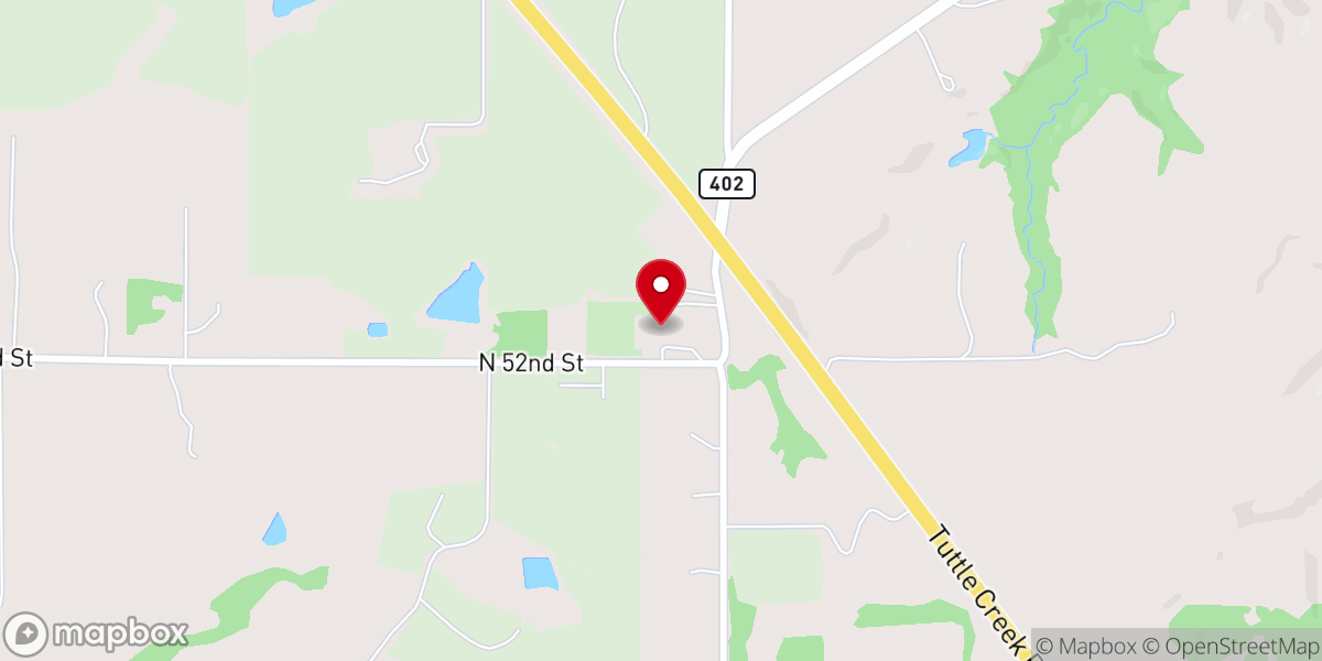 Map showing location of Sedalia Community Church