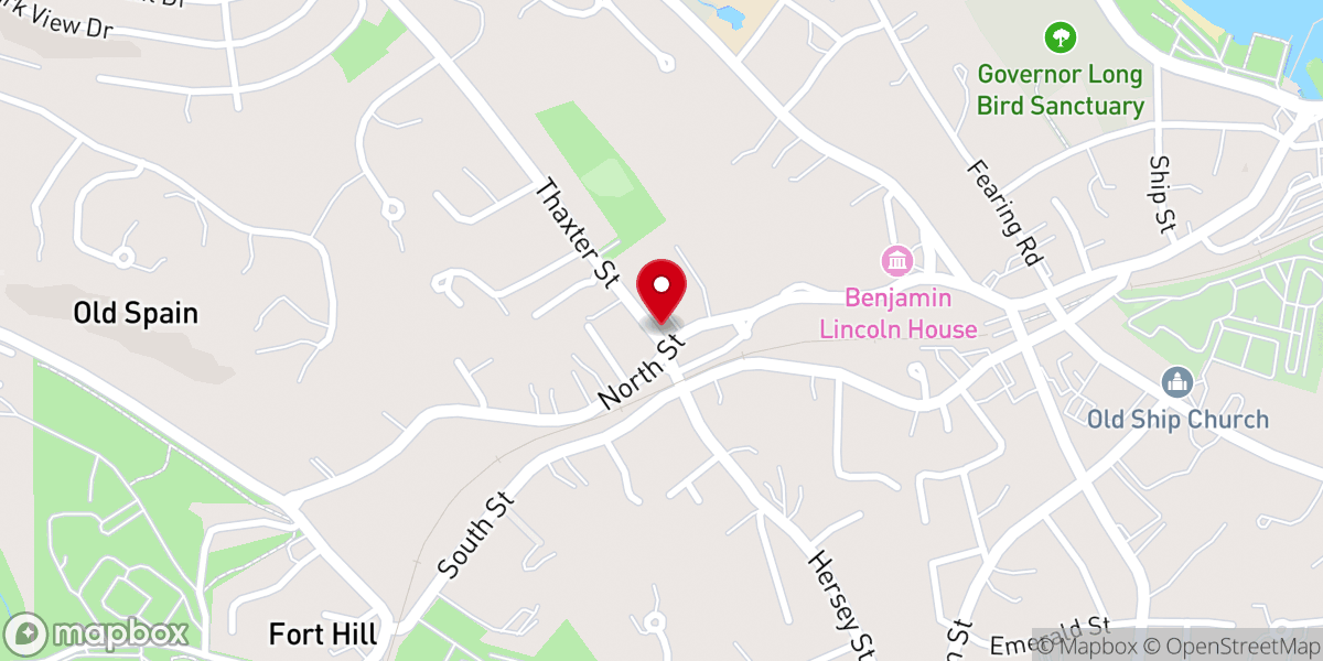 Map showing location of North Street Community Church of the Nazarene