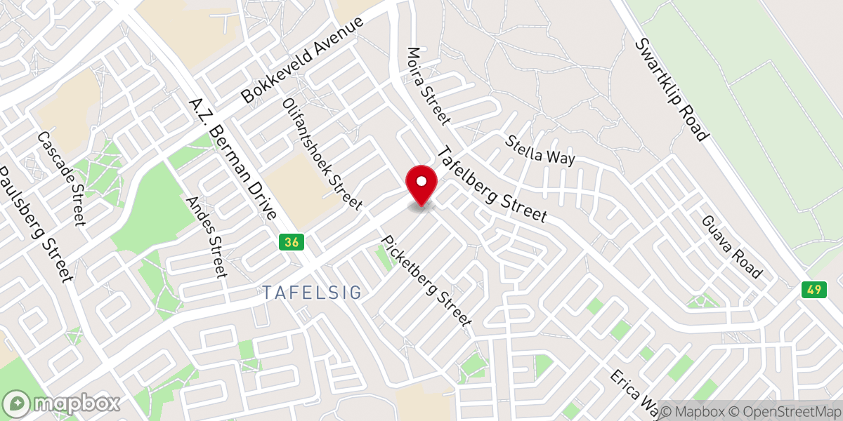 Map showing location of Pentecostal Upper Hall Church