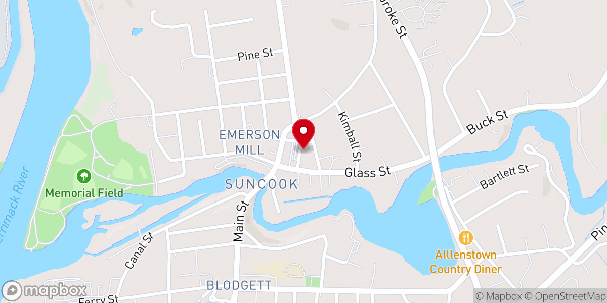 Map showing location of American Legion - Suncook