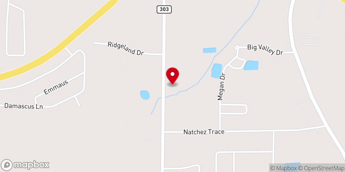 Map showing location of Graves County Baptist Association
