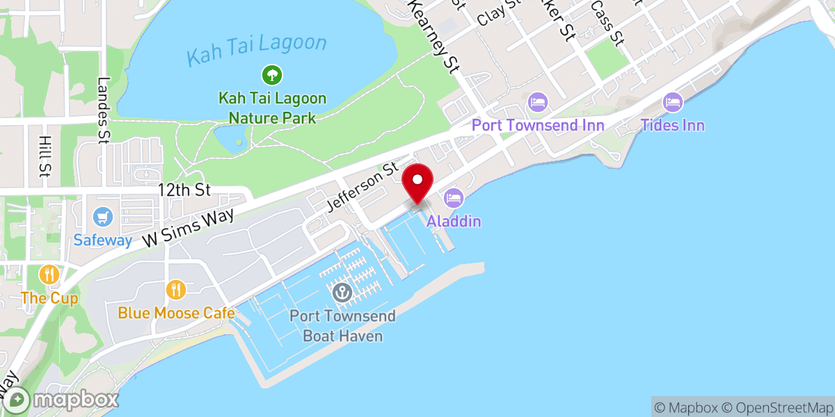 Map showing location of WW Studio @ First Presbyterian Church Port Townsend