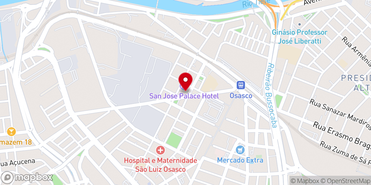 Map showing location of AD Brás Osasco - SEDE