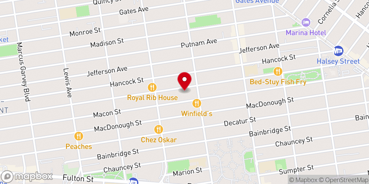 Map showing location of Saint John's African Methodist Episcopal Church