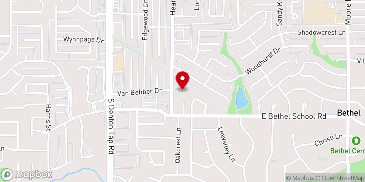 Map showing location of Lighthouse Indian Church Dallas