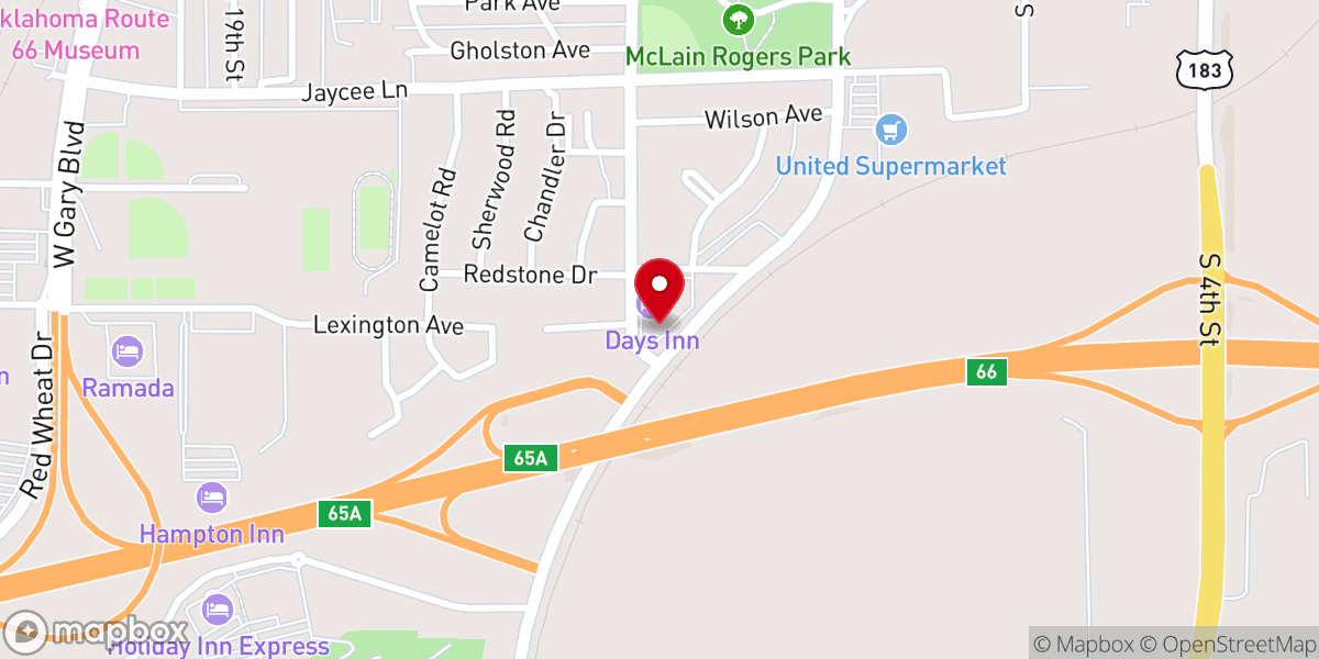 Map showing location of Days Inn by Wyndham Clinton