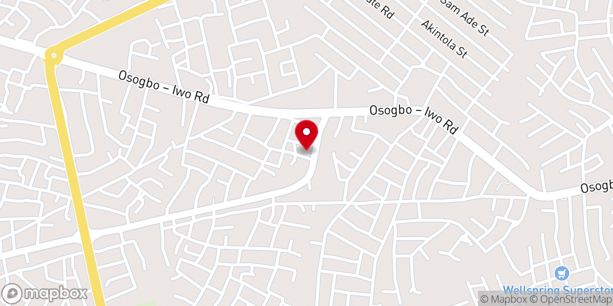 Map showing location of Methodist church Nigeria, diocese of osogbo
