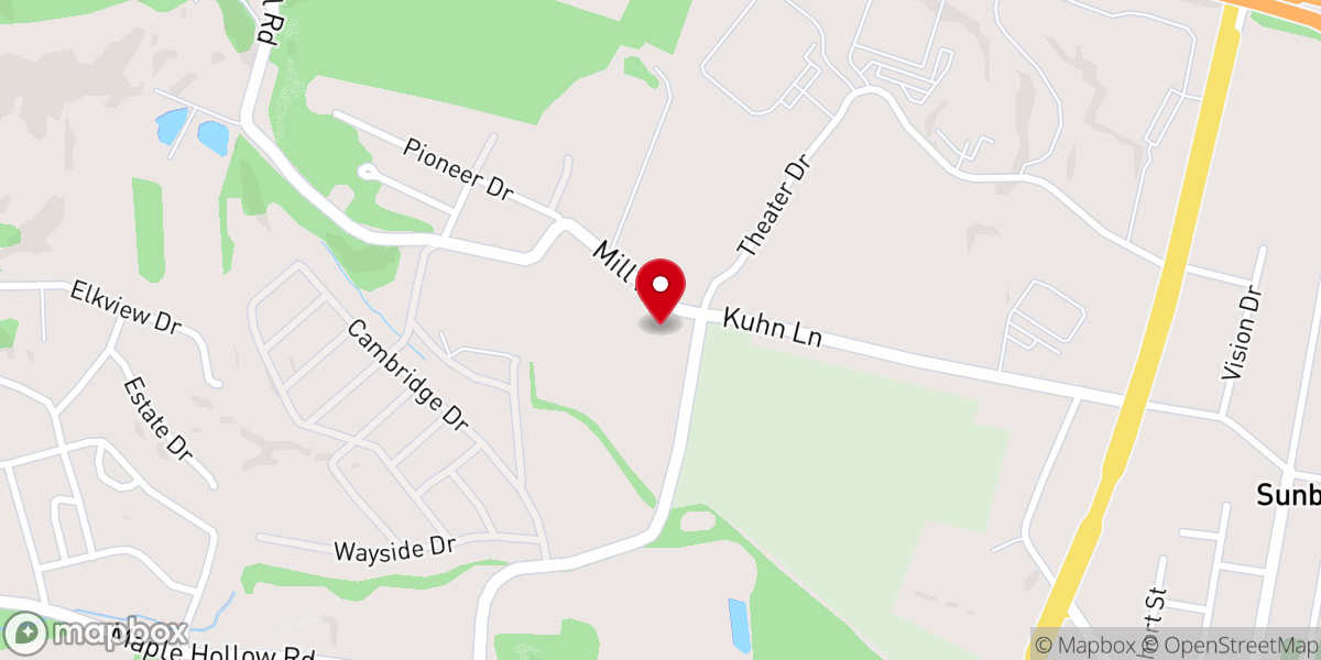 Map showing location of Berean Baptist Church