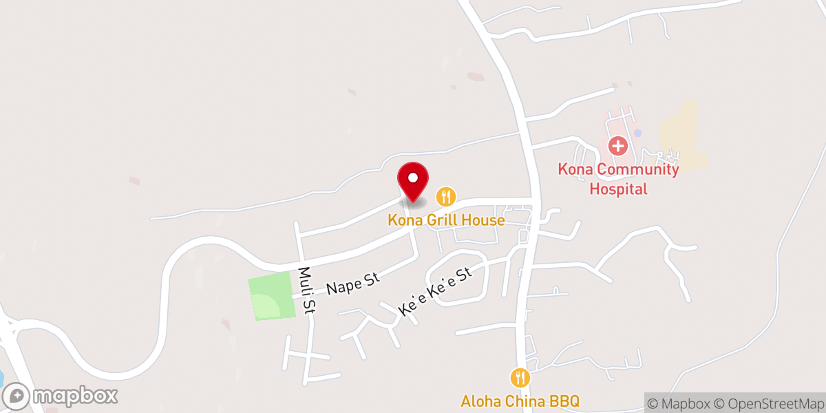 Map showing location of Central Kona Union Church