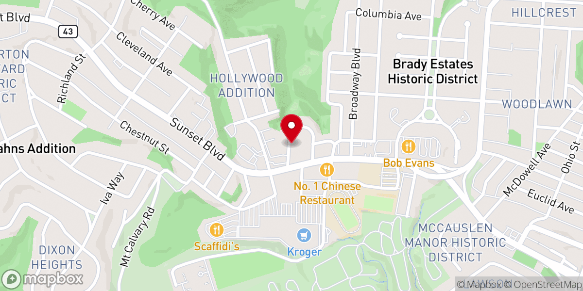 Map showing location of Church of the United Brethren in Christ