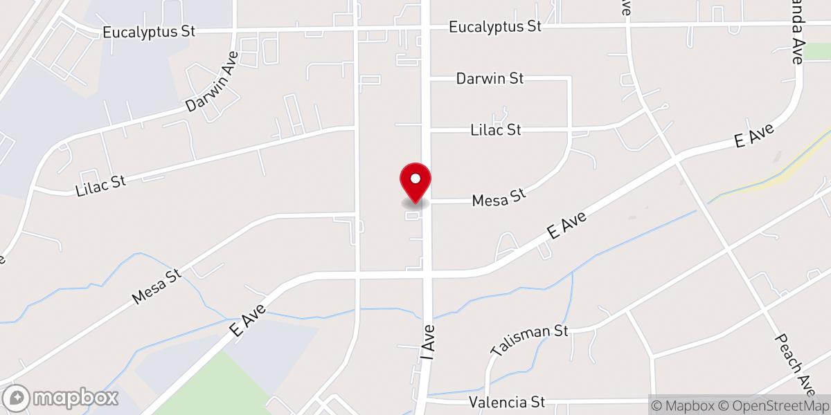 Map showing location of Community Christian Center of Hesperia