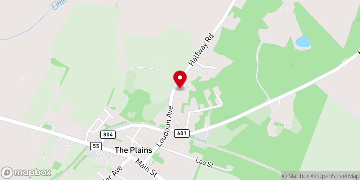 Map showing location of The First Baptist Church