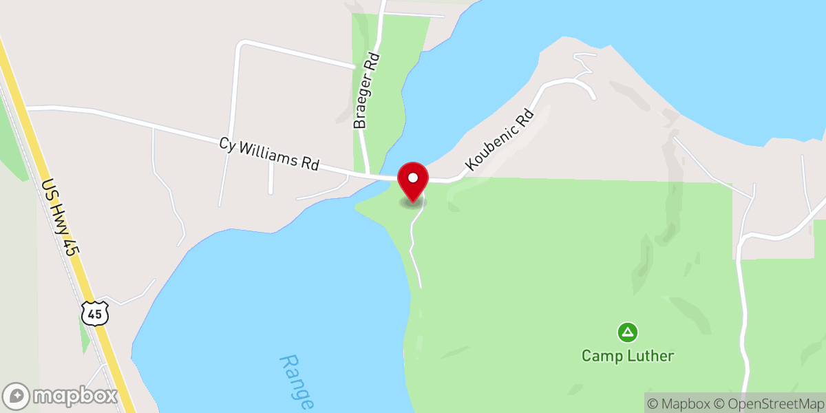 Map showing location of Camp Luther Inc., LCMS