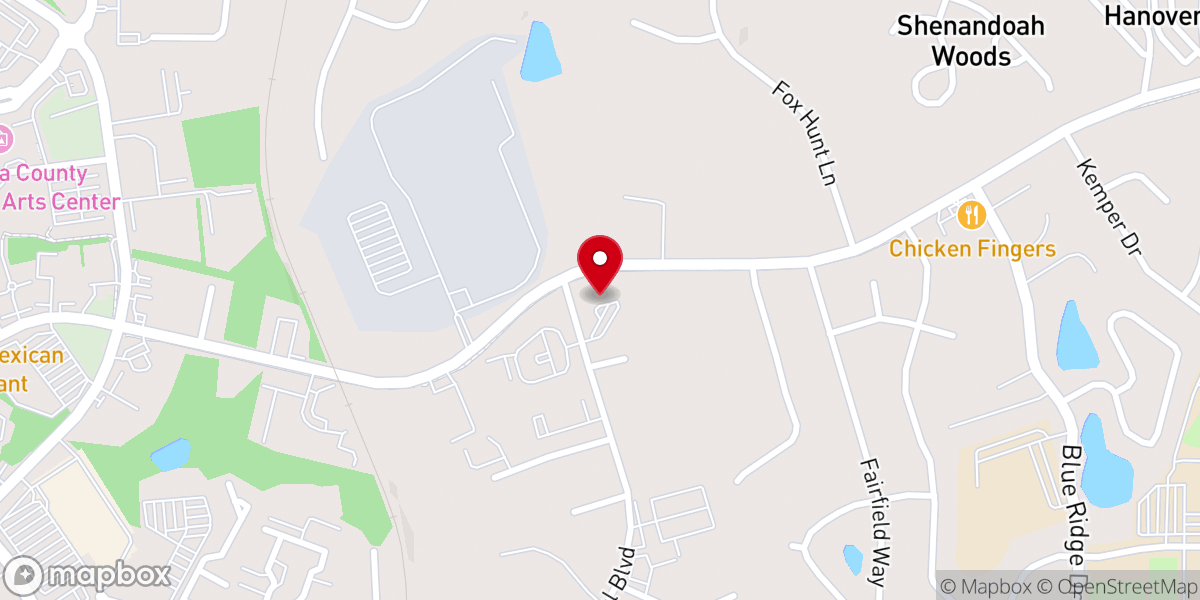 Map showing location of Christ the King Lutheran Church