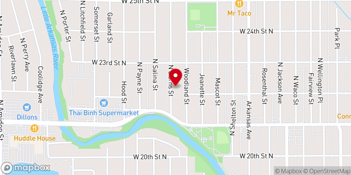 Map showing location of Bethany Baptist Church