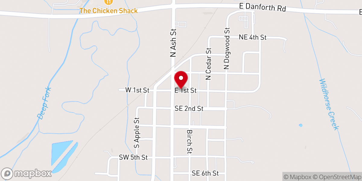 Map showing location of Luther Church of Christ Service Center - Food Distribution Center