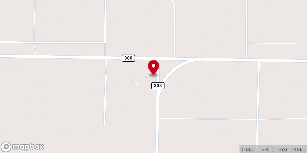 Map showing location of Fairview Baptist Church