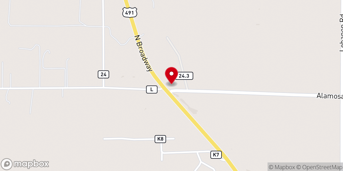 Map showing location of Calvary Chapel Cortez