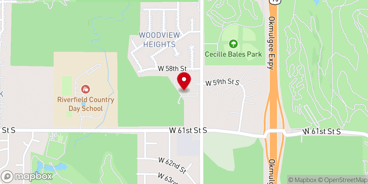 Map showing location of Simple Church Tulsa