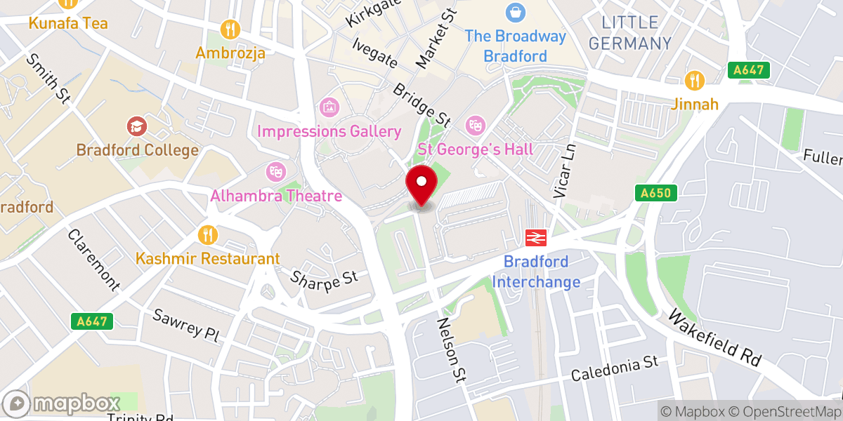 Map showing location of Grace Church Global