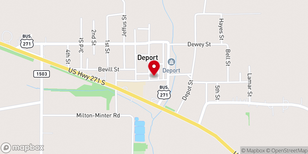 Map showing location of First Presbyterian Church