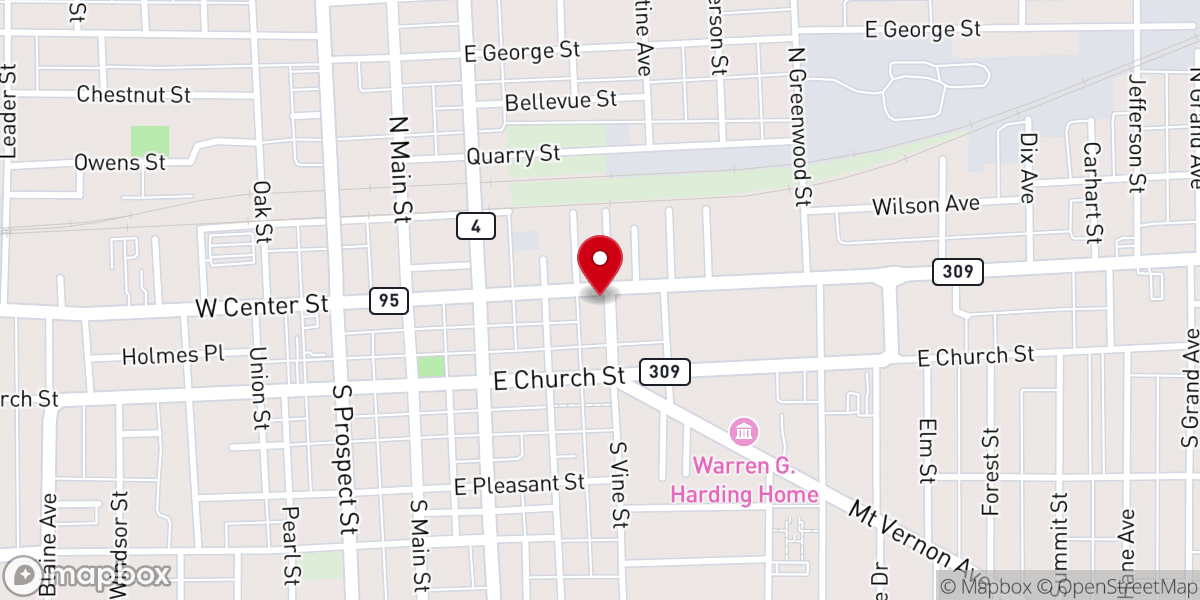 Map showing location of Epworth United Methodist Church