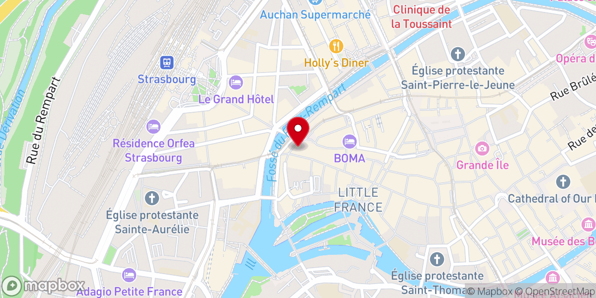 Map showing location of Église protestante Saint-Pierre-le-Vieux