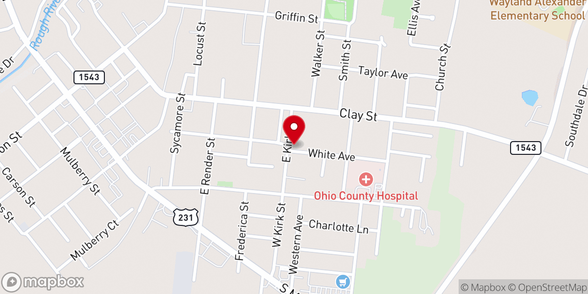 Map showing location of Hartford Second Baptist Church
