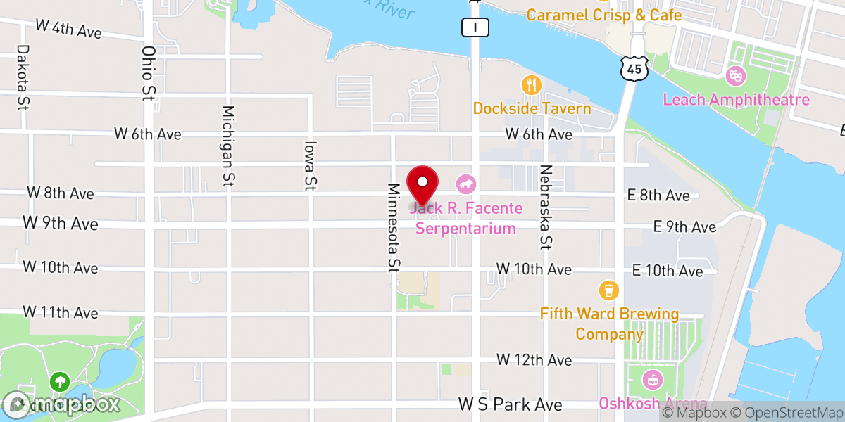 Map showing location of Peace Lutheran Church
