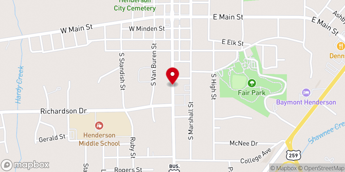 Map showing location of Zion Hill Missionary Baptist Church