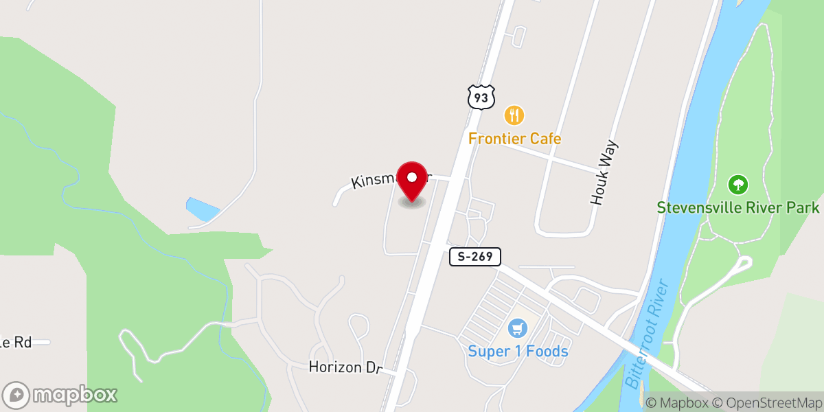 Map showing location of Legacy Church Bitterroot Valley