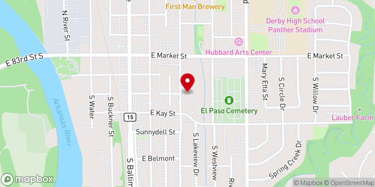 Map showing location of Faith Lutheran Church