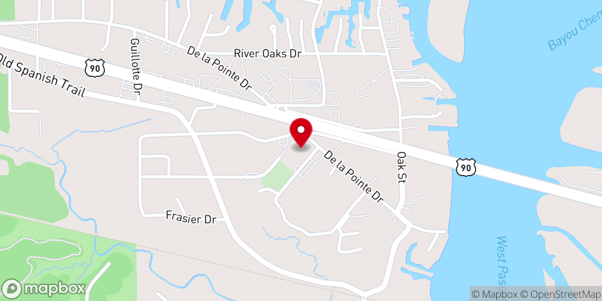 Map showing location of First Baptist Church of Gautier
