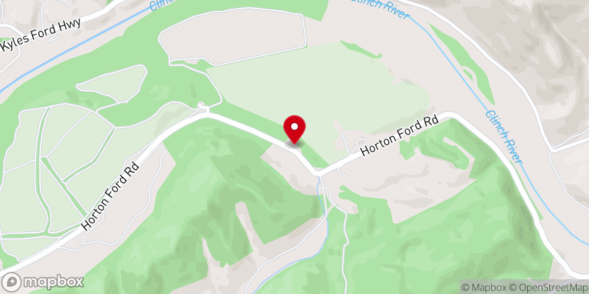 Map showing location of Wallens Bend Baptist Church